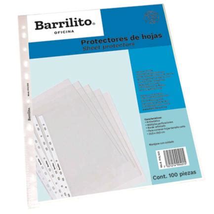 PHL100 Protectores de Hojas Barrilito Tamaño Carta Ligeros Paquete C