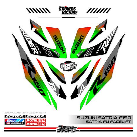 STICKER STRIPING SUZUKI SATRIA F150 FU FACELIFT MOTIF 2 SUZUKI