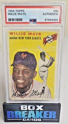 1954 TOPPS 90 WILLIE MAYS PSA GRADED AUTHENTIC NEW YORK GIANTS EBay