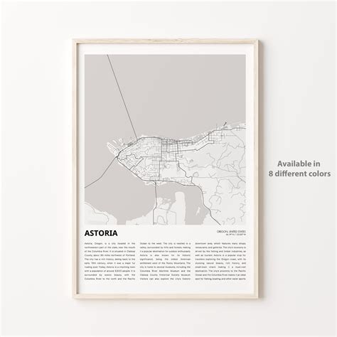 Astoria Map Print, Astoria Travel Map, Astoria Wall Decor Art, Astoria
