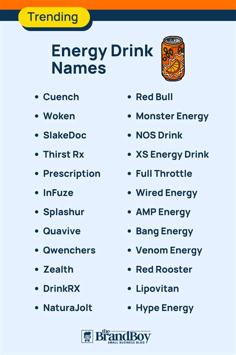 Energy Drink Names Ideas At Stephnie Grissom Blog