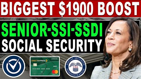 DONE The Biggest 1900 Boost In SSI Senior Social Security SSDI