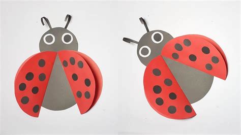 School Project Craft How To Make A Paper Ladybug Paper Insects Diy