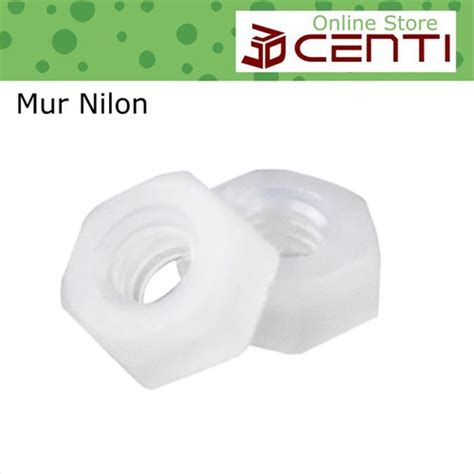 Jual Mur M10 10mm White Plastik Nilon Nylon Nut Insert Lock Screw