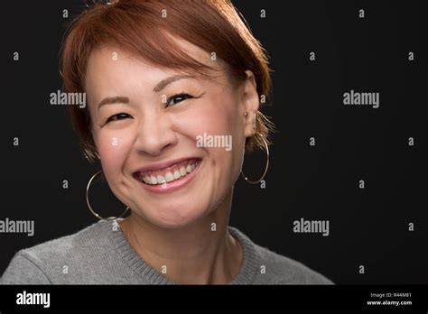 Japanese Woman Headshot Stock Photo Alamy