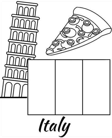 Italy Flag Coloring Page Printable Coloring Pages