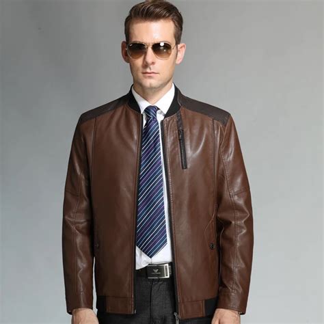 2015 Spring Autumn New Business Casual Men S Leather Jackets And Coats