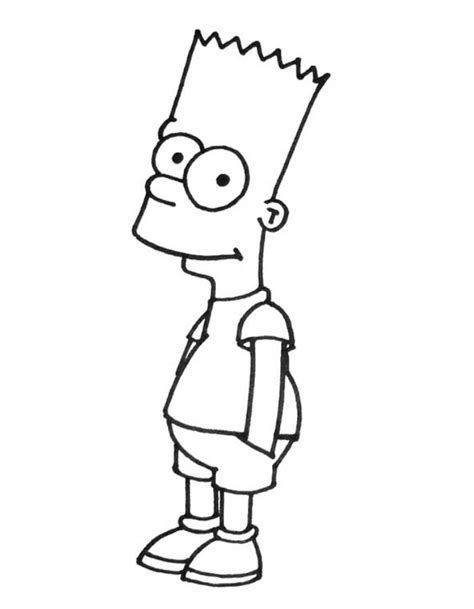 Bart Simpson Coloring Pages Free Printable Pdf