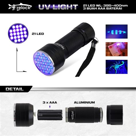 Jual Senter Ultraviolet Firelock Senter Uv Light Led Shopee