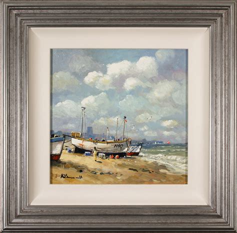 Alan Smith Original Oil Painting On Panel Coastal Breeze Art To Buy