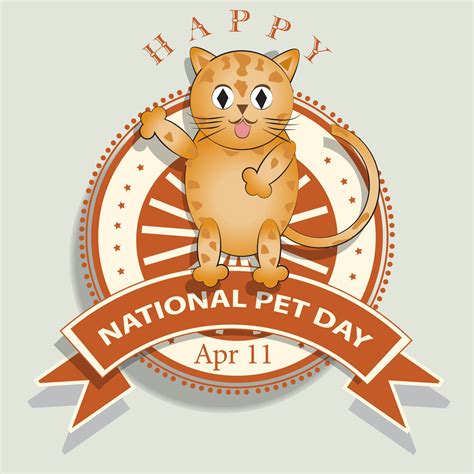National Pet Day Sign And Badge 2150918 Vector Art At Vecteezy