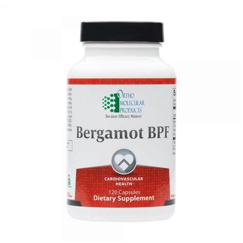 Ortho Molecular Bergamot Bpf 120 Capsules 14 B Day Ship