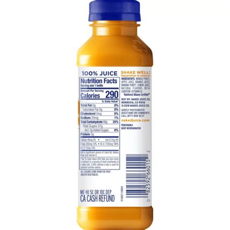 Pks Naked Mighty Mango Fruit Juice Smoothie Fl Oz Pack