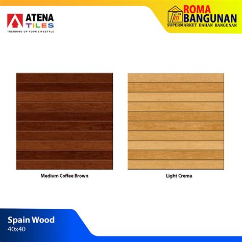 Jual Atena Keramik Lantai Keramik Motif Kayu Spain Wood Mcb 40X40