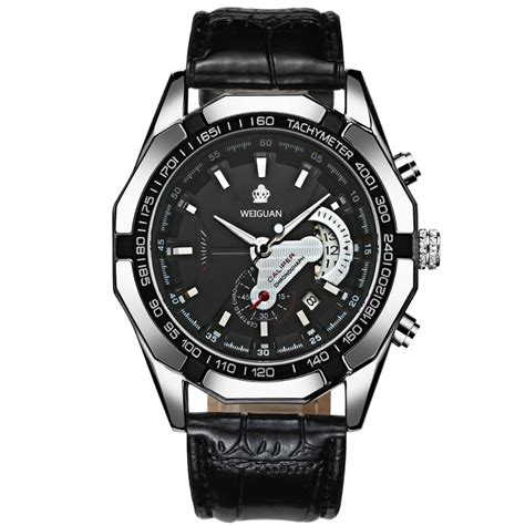 WEIGUAN Automatic Movement Non-Mechanical Steel Band Men's Watch ...