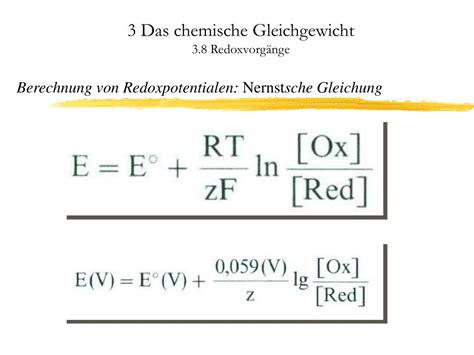 PPT 3 Das Chemische Gleichgewicht 3 7 Gleichgewichte Von Salzen