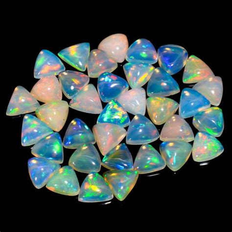 Natural Welo Fire Ethiopian Opal Trillion Cabochon Gemstone Ct Lot