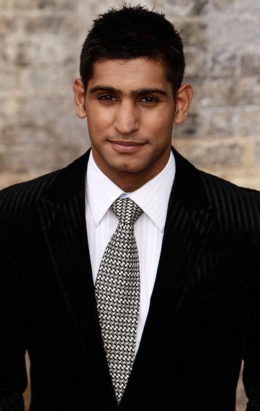 British Boxer Amir Khan Black Suit Men Ufc Fighters Pinstripe Suit