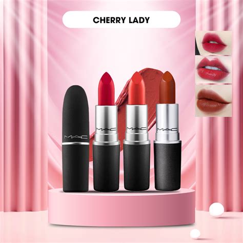 Son Th I M A C Matte Lipstick G Ch T M N L Ch Nh H Ng Full B Ng M U Hot Chu N Chery Lady