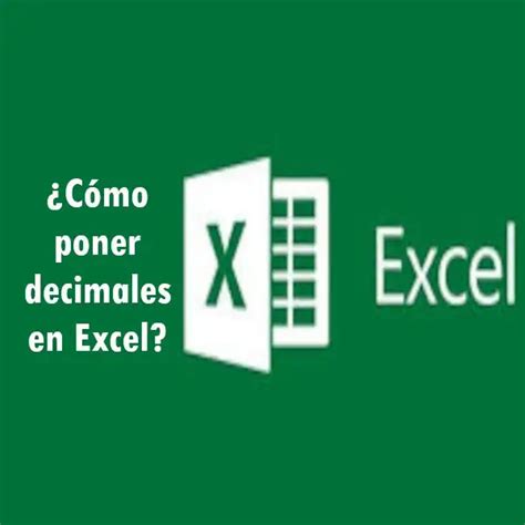 C Mo Poner Decimales En Excel Ecu