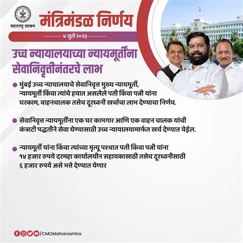 Cmo Maharashtra On Twitter मंत्रिमंडळनिर्णय Mahanirnay Cabinetdecisions