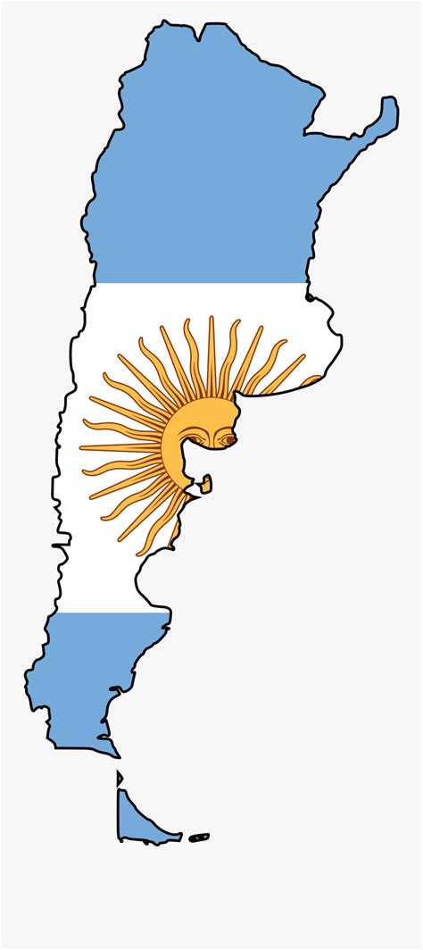 Argentina Flag Country Shape , Free Transparent Clipart - ClipartKey