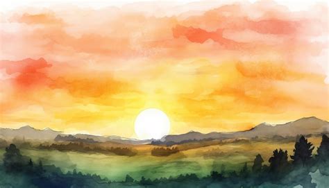 Watercolor Sunrise