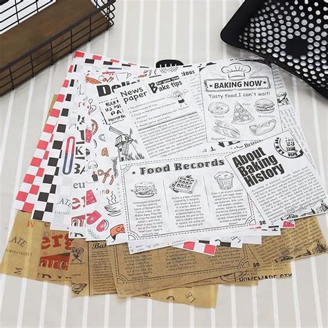 New Hot Design Printing Greaseproof Oil Proof Food Wrapper Burger