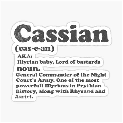 Acotar Cassian Definition Shirt Illyrian Warrior Of The Night Court