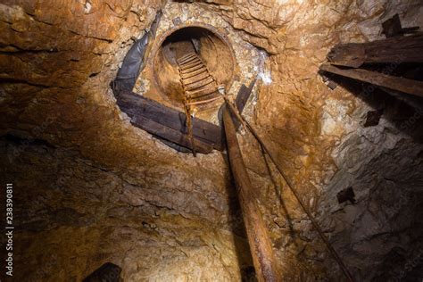 Underground Abandoned Gold Iron Ore Mine Shaft Tunnel Gallery Passage