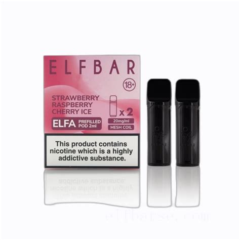 Elf Bar Elfa Prefilled Pod Strawberry Raspberry Cherry Ice Puffar