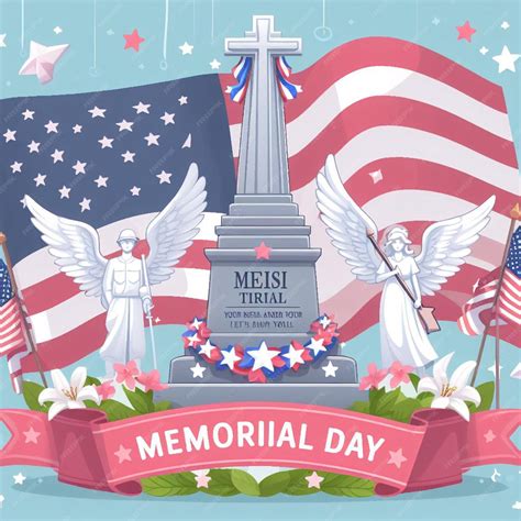 Premium Vector Memorial Day Poster Template With A Background