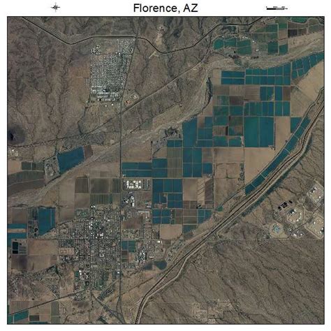 Aerial Photography Map of Florence, AZ Arizona