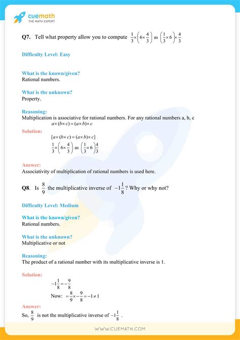 Ncert Solutions Class 8 Maths Chapter 1 Rational Numbers Access Pdf