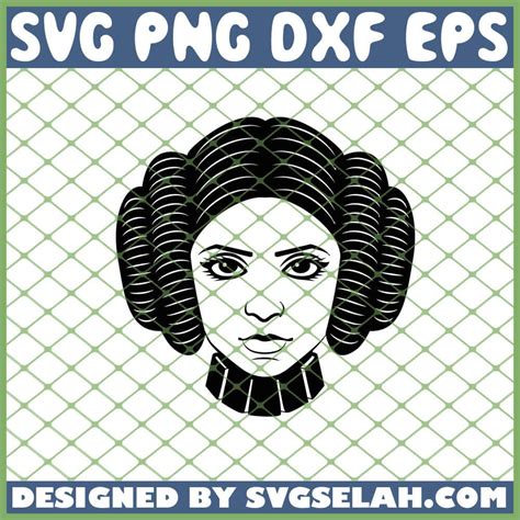 Princess Leia Hair Svg Star Wars Svg Png Dxf Eps Design Cut Files