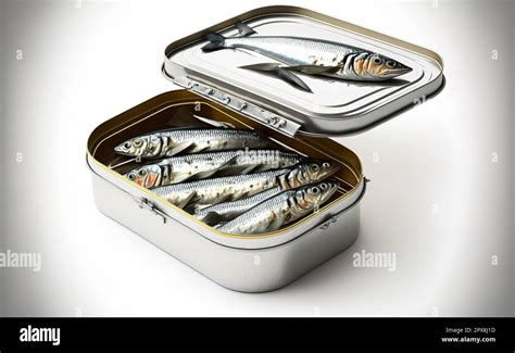 Tinned Sardines Stock Photo Sardine Can Canned Food Fish White