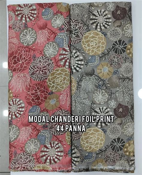 Georgette Cotton Modal Chanderi Foil Print Fabric Digital Prints