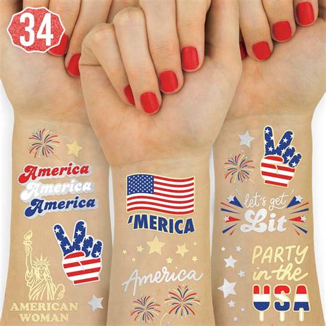 Xo Fetti Fourth Of July Decorations Tattoos 34 Styles