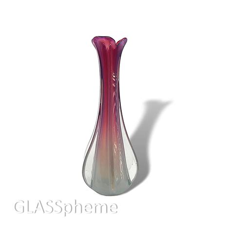 Killer C S Fratelli Toso Murano Opalino Opalescent Winged Glass Vase