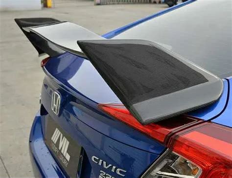 Car Styling Type R I Style Carbon Fiber Car Trunk Spoilers For Honda Civic 10 Gen 2016 Dx Ex Ex