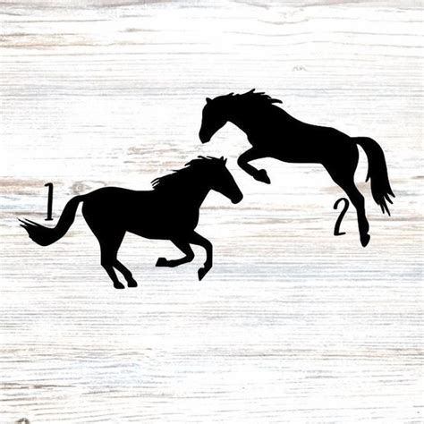 Running Horse Decal Etsy