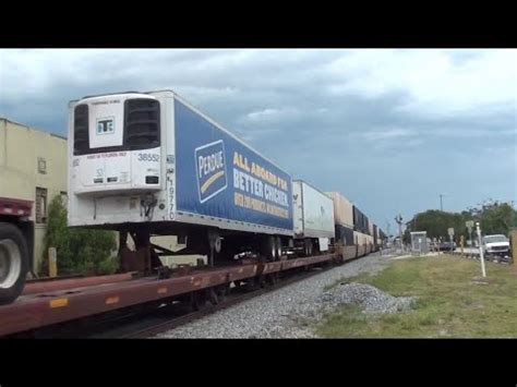 FEC 812 Leads Florida East Coast Train 101 South Through Melbourne FL