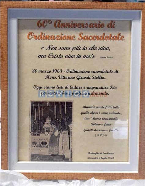 Festeggiati I 60 Anni Di Sacerdozio Del Vescovo Vittorino Girardi