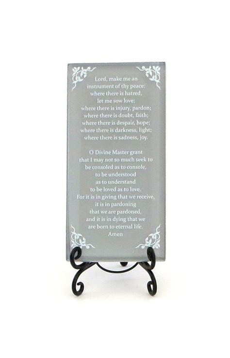 Grey St Francis Prayer Plaque