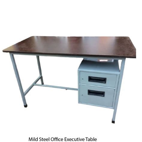 Rectangular Mild Steel Office Executive Table With Storage At Rs