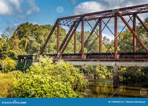 Old Historic Jefferson Railway Bridge In Jefferson Texas USA Stock