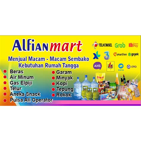 Jual Cetak Print Spanduk Custom Banner Sembako Toko Kelontong Warung