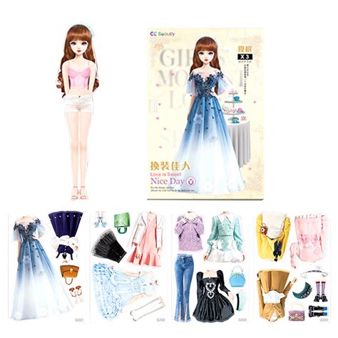 Herrnalise Magnetic Dress Up Paper Doll Playset With Princess Clothes