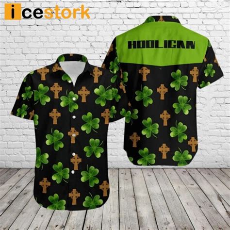 Hooligan Shamrock Irish Cross Patrick S Day Hawaiian Shirt Icestork