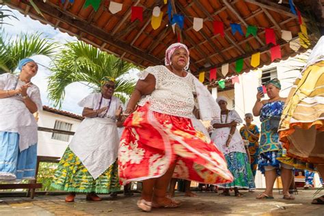 Candomble Members Worshiping At The Religious House In Bom Jesus